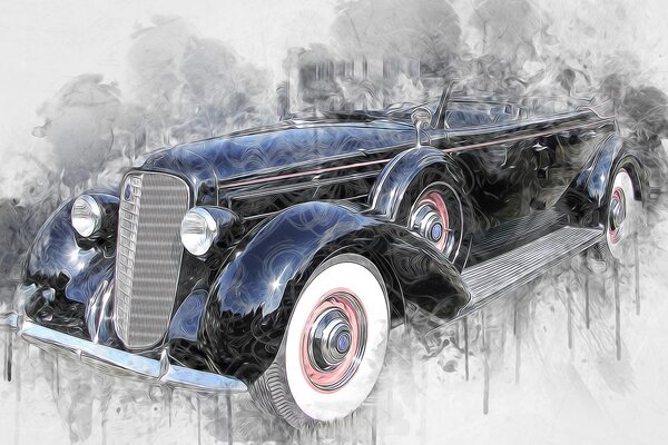 Tablou sedan retro istoric