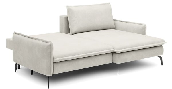 Coltar extensibil GLOSSY, sezlong dreapta, stofa catifelata bej - Rivi