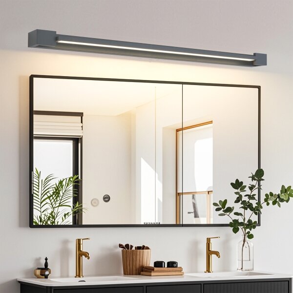 Brilagi AQUA LINE - Lumină LED pentru oglindă de baie, 24 W, 230 V, 90 cm, IP44, antracit