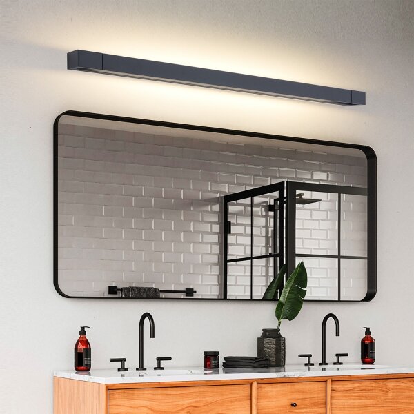 Brilagi-LED Lampă pentru oglindă de baie AQUA LINE LED, 24W, 230V, 90 cm, IP44, negru