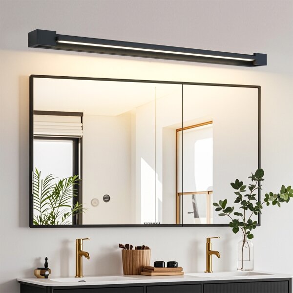 Brilagi-LED Lampă pentru oglindă de baie AQUA LINE LED, 24W, 230V, 90 cm, IP44, negru