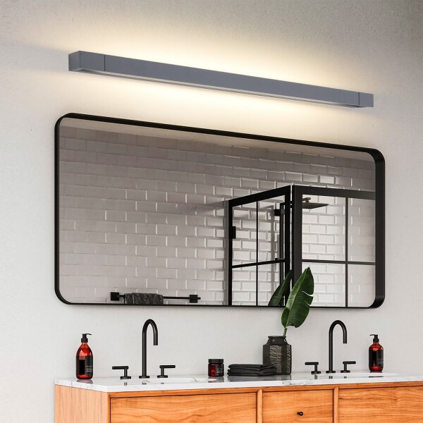 Brilagi AQUA LINE - Lumină LED pentru oglindă de baie, 24 W, 230 V, 90 cm, IP44, antracit