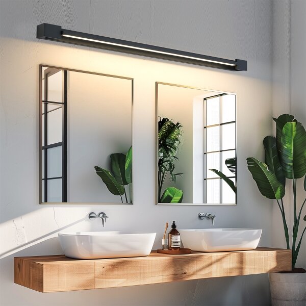 Brilagi-LED Aplica LED pentru oglindă de baie AQUA LINE, 36W, 230V, 120 cm, IP44, negru