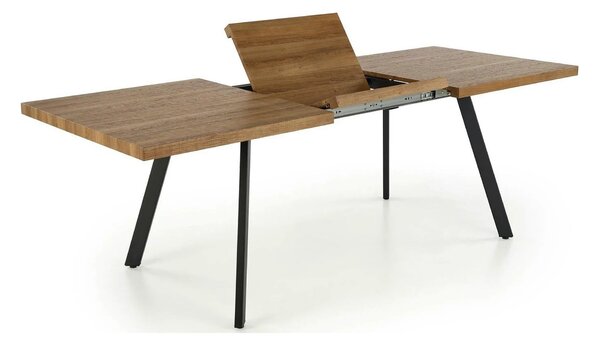 Masa extensibila BERLIN, stejar/negru, 160/220x90x76 cm