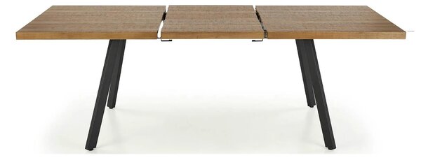 Masa extensibila BERLIN, stejar/negru, 160/220x90x76 cm