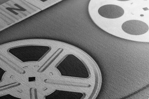 Tablou banda de film în design alb-negru
