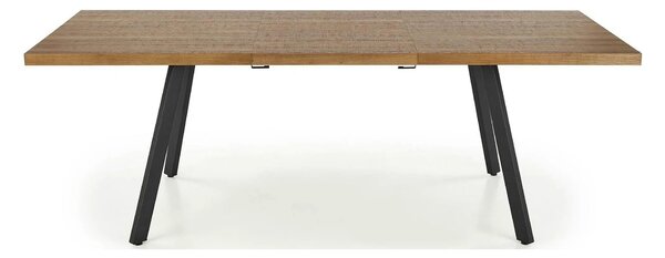 Masa extensibila BERLIN, stejar/negru, 160/220x90x76 cm