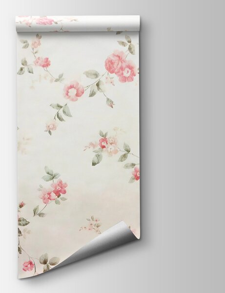 Fototapet Model floral pe un perete, Fototapet trandafiri, Fototapet populare, u77762 - Tapeko.ro