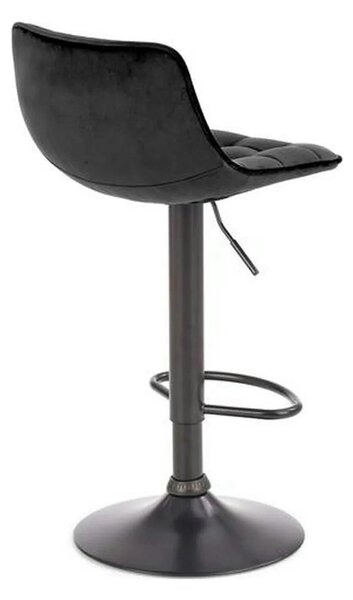 Scaun bar inalt H95, negru, stofa catifelata/otel, 43x44x84/106 cm