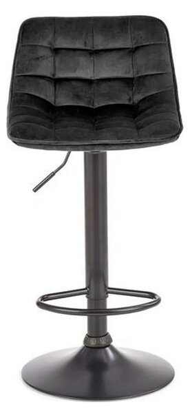 Scaun bar inalt H95, negru, stofa catifelata/otel, 43x44x84/106 cm