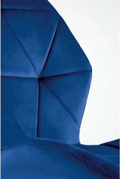 Scaun bucatarie material textil K453, albastru/negru, 48x53x86 cm