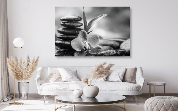 Tablou compoziție Zen meditativă în design alb-negru