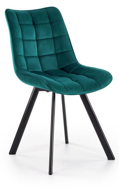 Scaun tapitat stofa K332, turcoaz/negru, 46x61x84 cm