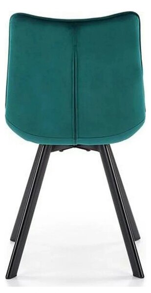 Scaun tapitat stofa K332, turcoaz/negru, 46x61x84 cm