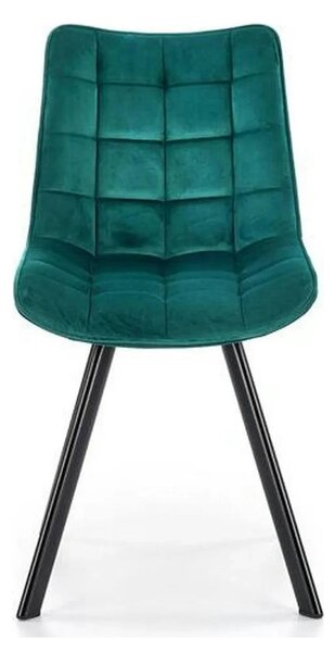 Scaun tapitat stofa K332, turcoaz/negru, 46x61x84 cm