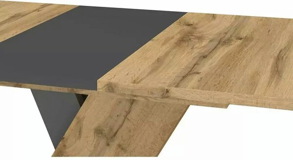 Masa extensibila EXEL, stejar artisan/gri antracit, PAL laminat, 140/1