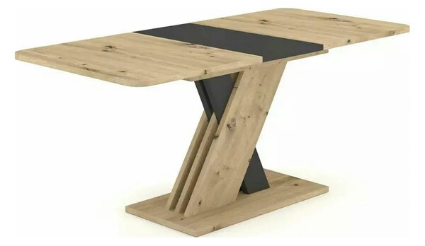 Masa extensibila EXEL, stejar artisan/gri antracit, PAL laminat, 140/1
