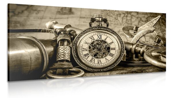 Tablou ceasul din trecut în design sepia