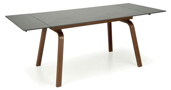 Masa extensibila LOZANO, maro/nuc, metal/piatra sinterizata, 140-200x8