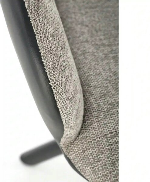 Scaun rotativ K494, gri/negru, stofa/piele ecologica, 57X59X85 cm