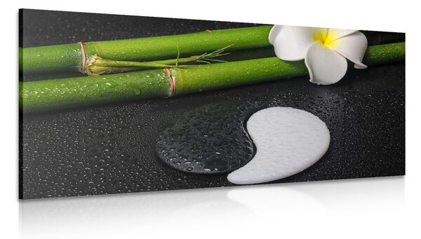 Tablou Spa natura moartă cu simbolul Yin și Yang