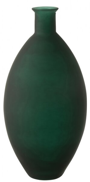 Vaza Oval, Sticla, Verde, 29x29x60 cm