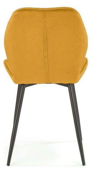 Scaun bucatarie material textil K453, galben mustar, 48x53x86 cm
