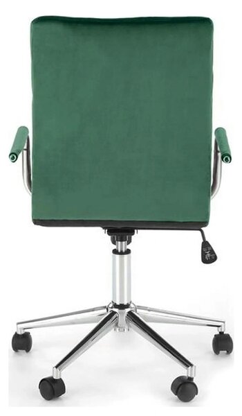 Scaun birou GONZO 4, verde, stofa catifelata, 60x53x93/105 cm