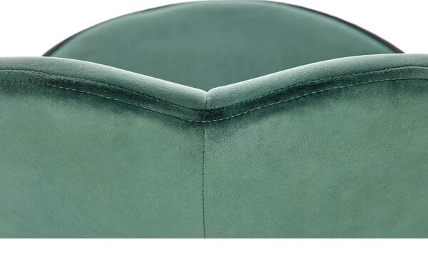 Scaun bar H106, verde/negru, stofa catifelata/otel, 58x58x96 cm