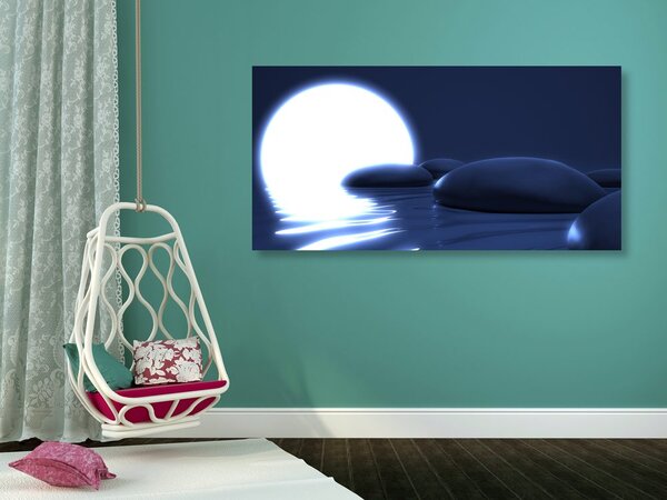 Tablou Zen pietre și luna plină