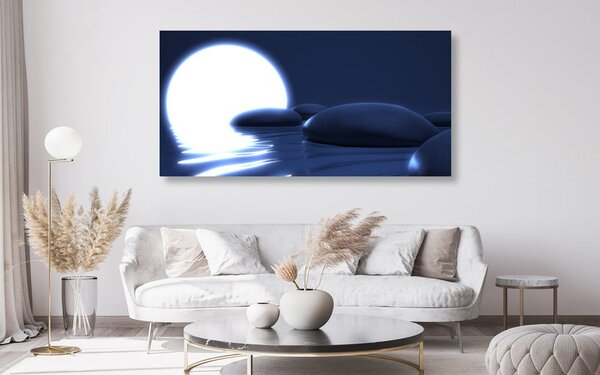 Tablou Zen pietre și luna plină