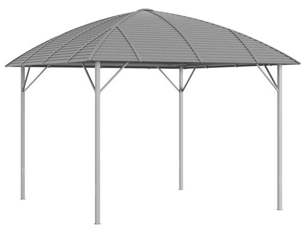 Pavilion cu acoperiș arcuit, antracit, 3x3 m