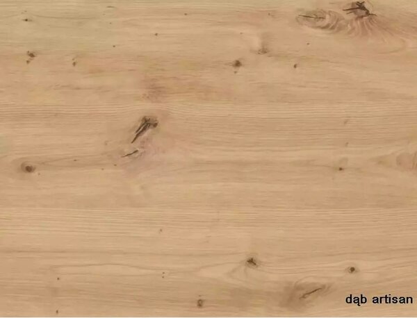 Masa extensibila DANTE, stejar artisan/negru mat, PAL laminat, 102/142