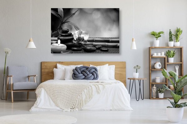 Tablou Feng Shui armonie în design alb-negru