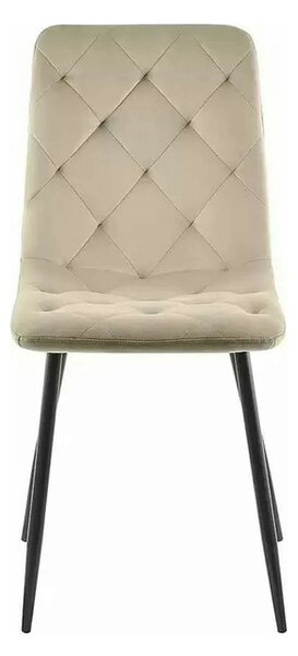 Scaun JERRY, bej/negru, stofa clasica/metal, 45x39x91 cm