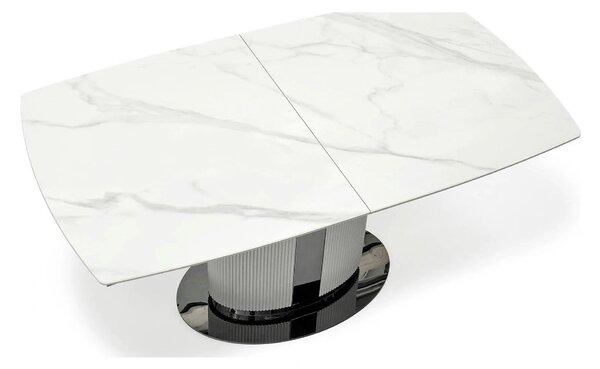 Masa extensibila DANCAN, alb/gri, 160-220x90x76 cm