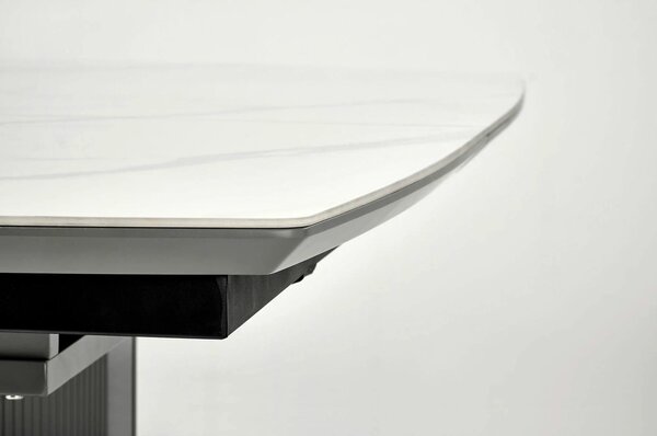 Masa extensibila DANCAN, alb/gri, 160-220x90x76 cm