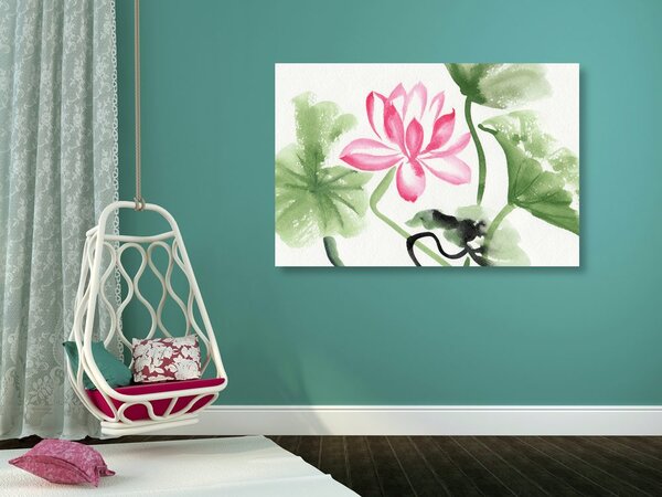 Tablou floare de lotus în acuarelă