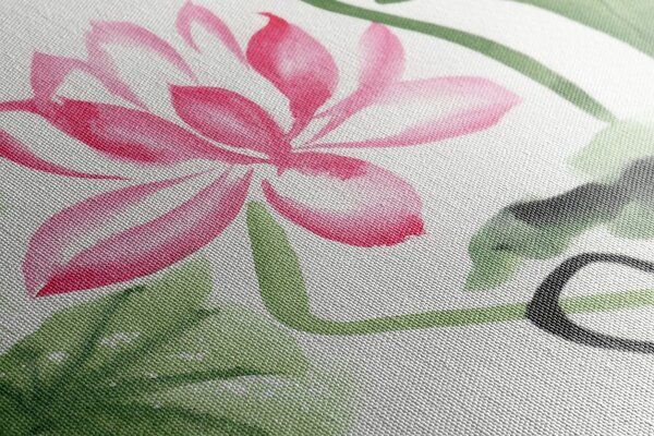 Tablou floare de lotus în acuarelă