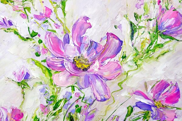 Tablou florile verii pictate