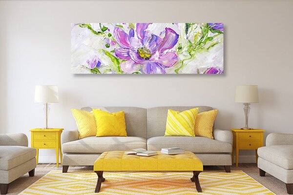 Tablou florile pictate în design de vară
