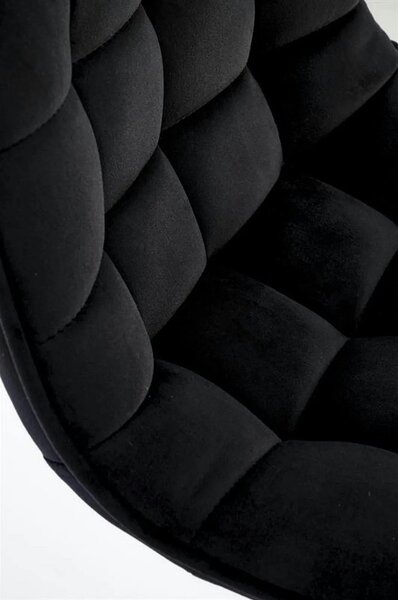 Scaun de bar auriu H120, stofa catifelata/otel, 43x44x84/106 cm