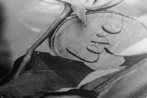 Tablou mărturisire romantică în design alb-negru Love