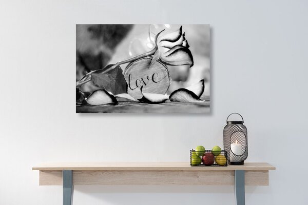 Tablou mărturisire romantică în design alb-negru Love