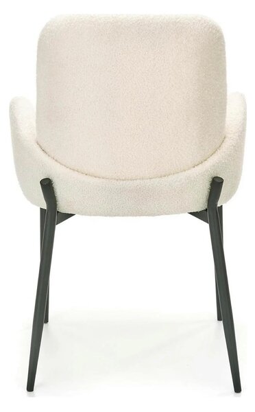 Scaun K477, crem/negru, stofa/metal, 58x58x89 cm