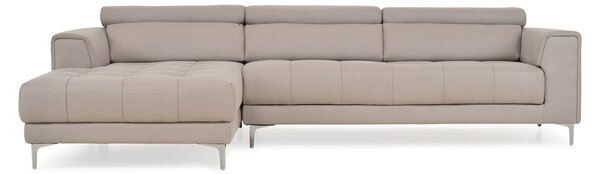 Coltar extensibil electric cu sezlong stanga, Elaine, L.288 l.182 H.74, stofa, gri