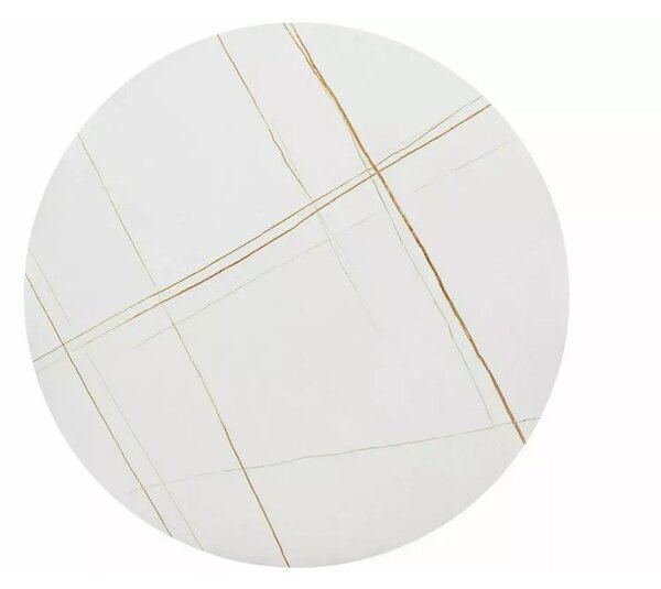 Set 2 masute cafea FERRANTE B, alb/negru, ceramica/metal