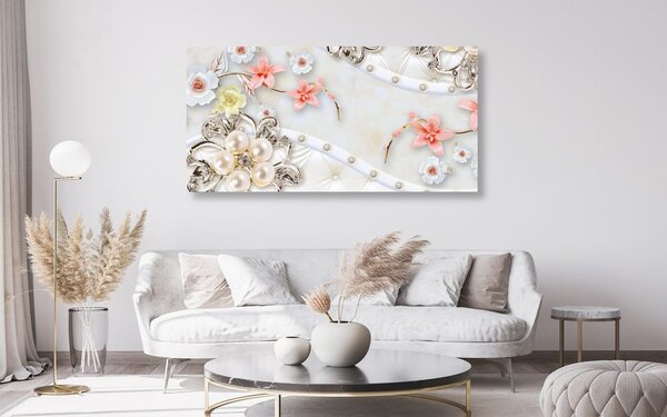 Tablou bijuterii florale de lux