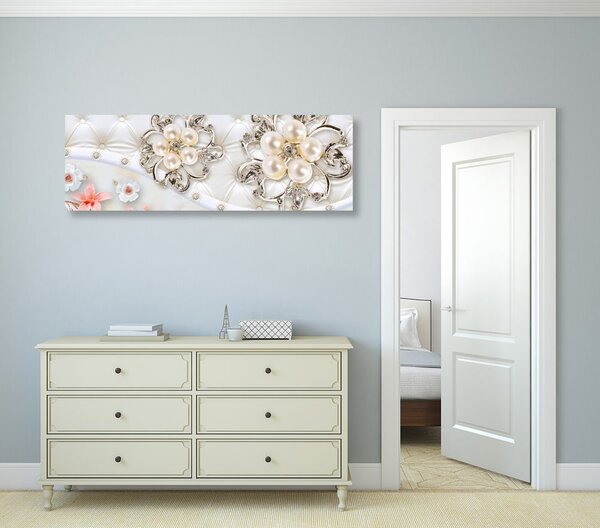 Tablou bijuterii cu model floral