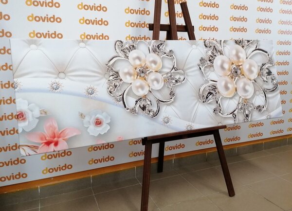 Tablou bijuterii cu model floral